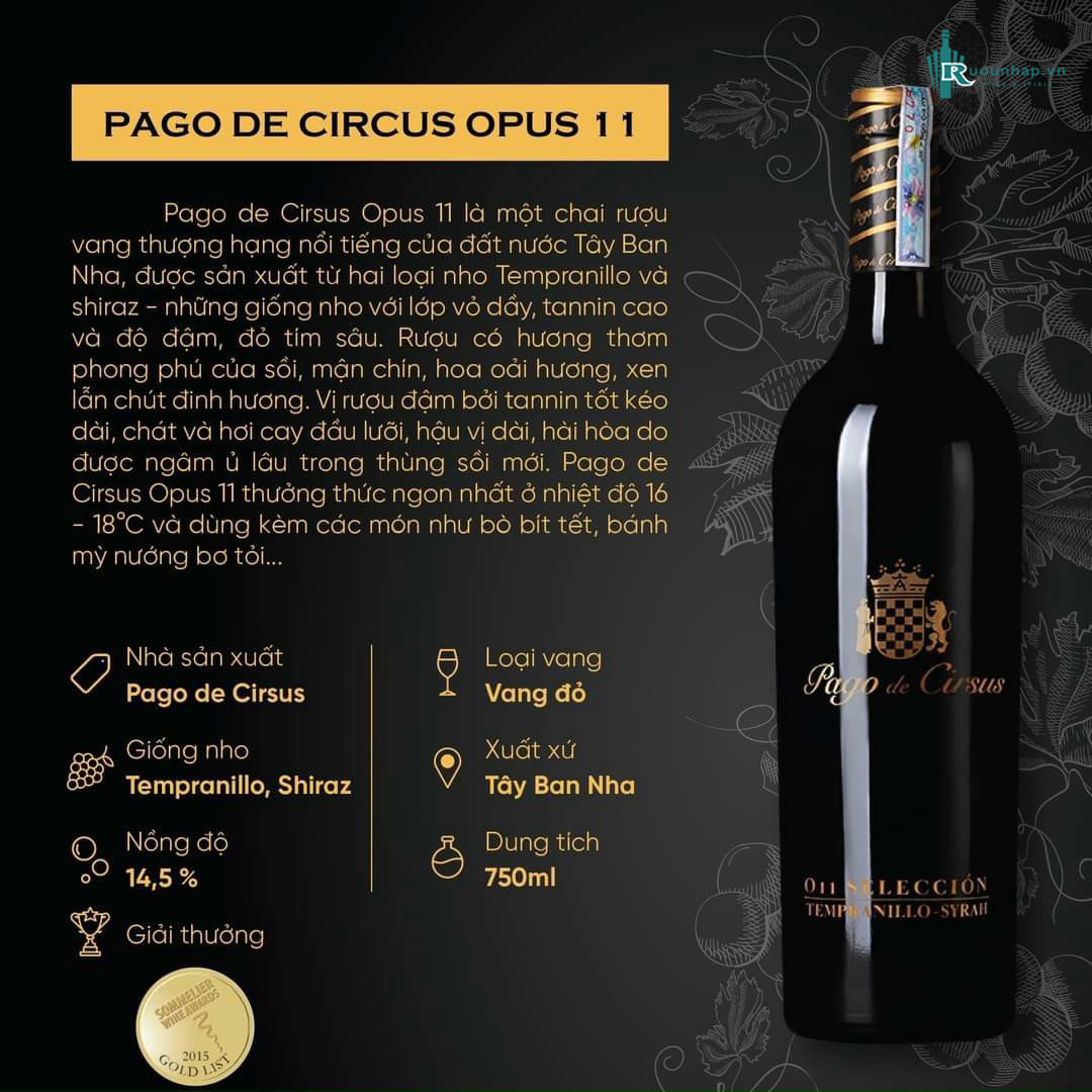 Rượu vang Pago de Cirsus OPUS 11