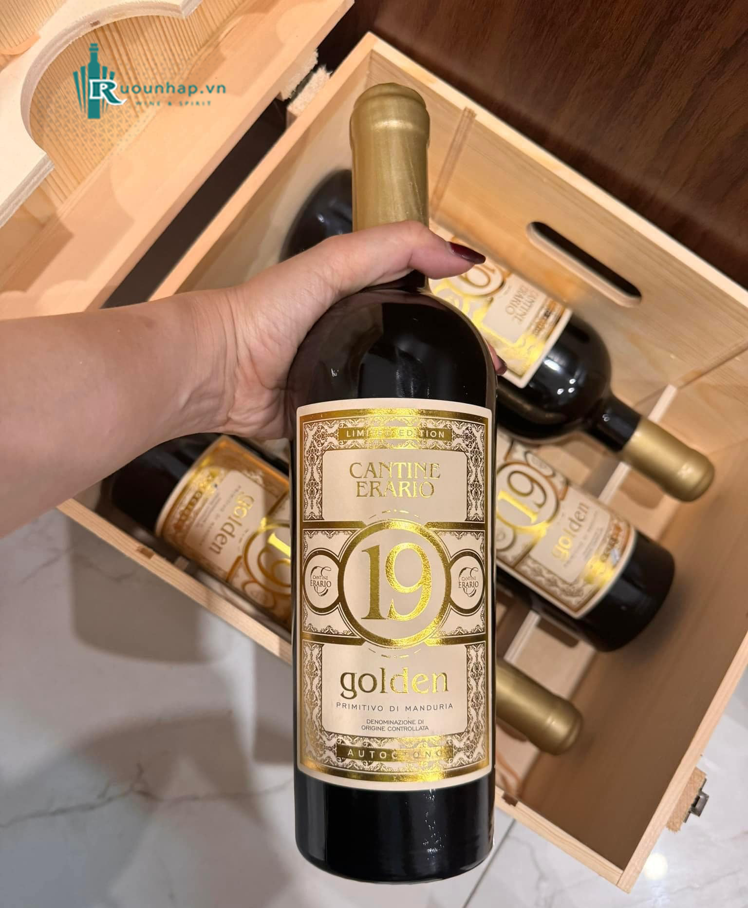 Rượu Vang Cantine Erario Golden 19 độ