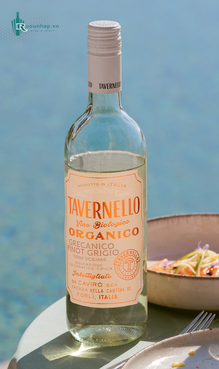Rượu Vang Tavernello Organico Grecanico Pinot Grigio Terre Siciliane