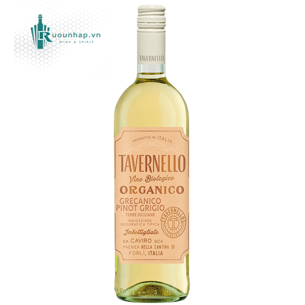 Rượu Vang Tavernello Organico Grecanico Pinot Grigio Terre Siciliane
