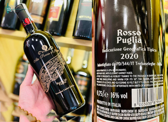 Rượu Vang Ala Rossa D Italia