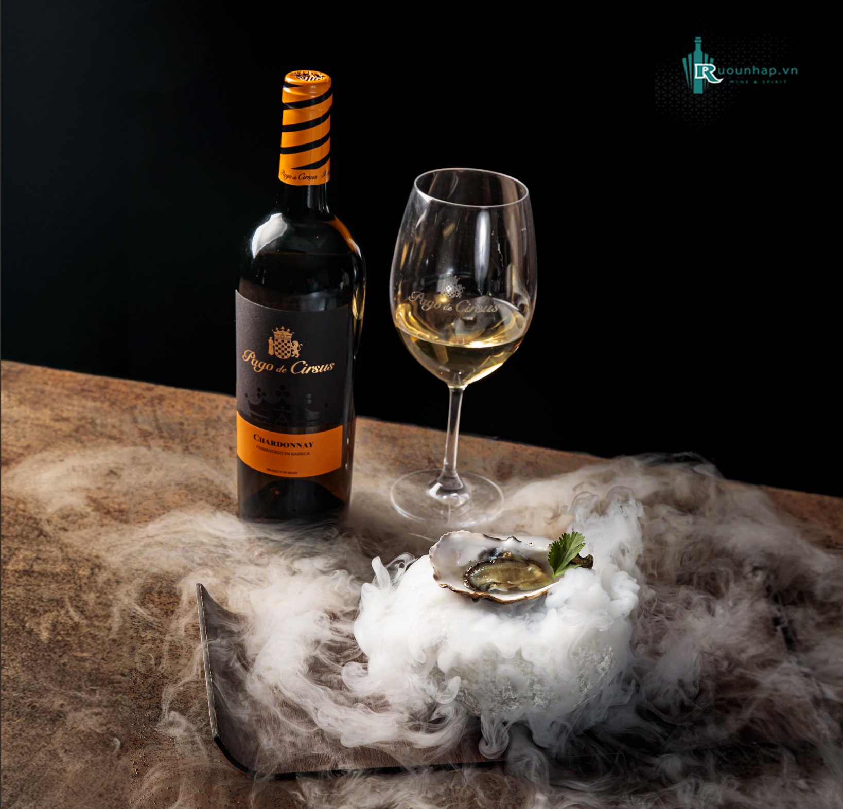 Rượu Vang Pago de Cirsus Chardonnay Fermentado en Barrica