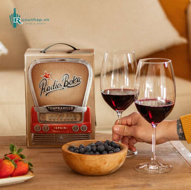 Rượu Vang Bịch Radio Boka Tempranillo 3L