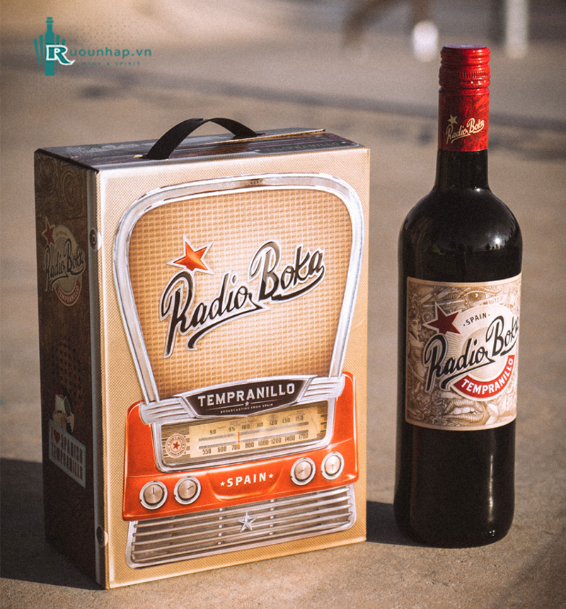 Rượu Vang Bịch Radio Boka Tempranillo 3L