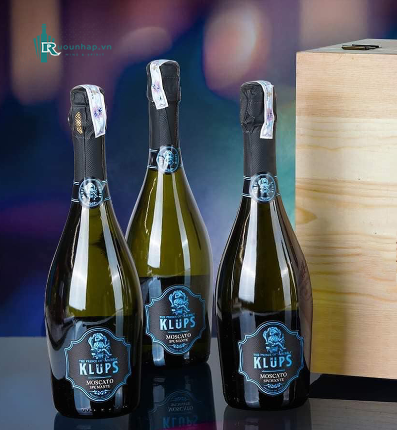 Rượu Vang Sủi Mr Klups Moscato Spumante (kèm đèn LED)