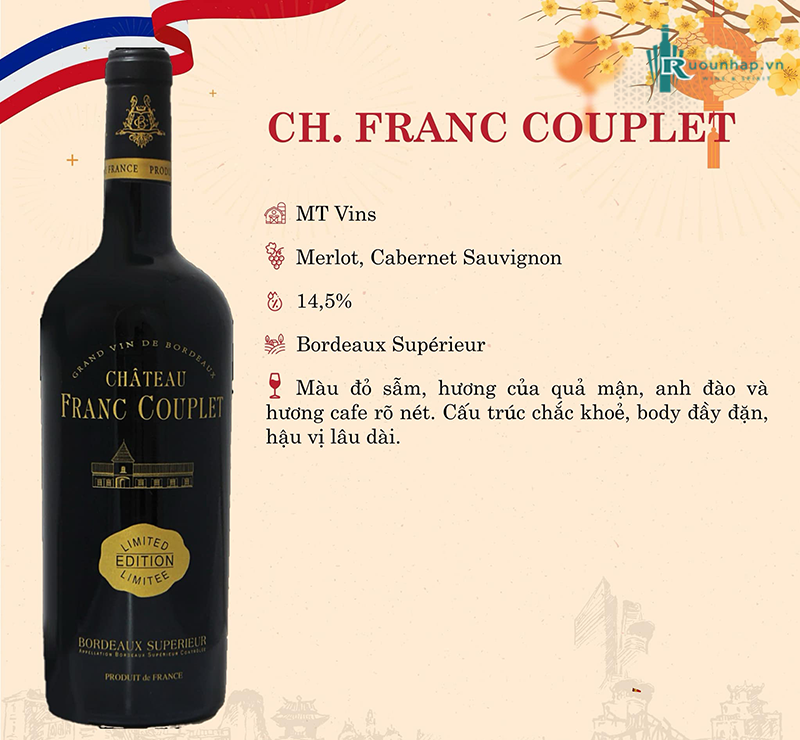 Rượu Vang Chateau Franc Couplet Limited Edition