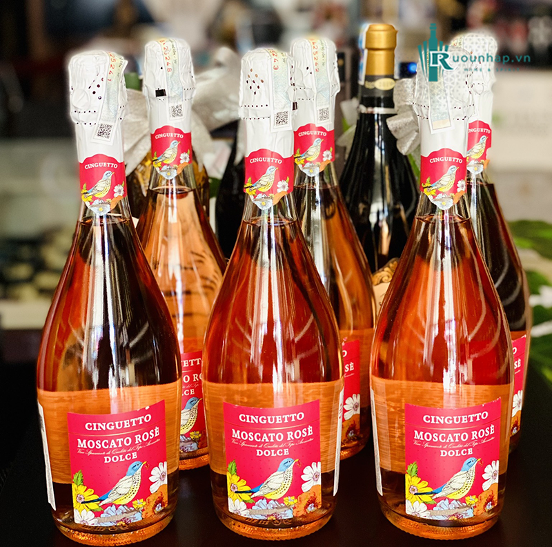 Rượu Vang Cinguetto Moscato Rose