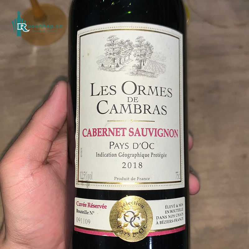 Rượu Vang Les Ormes De Cambras Cabernet Sauvignon