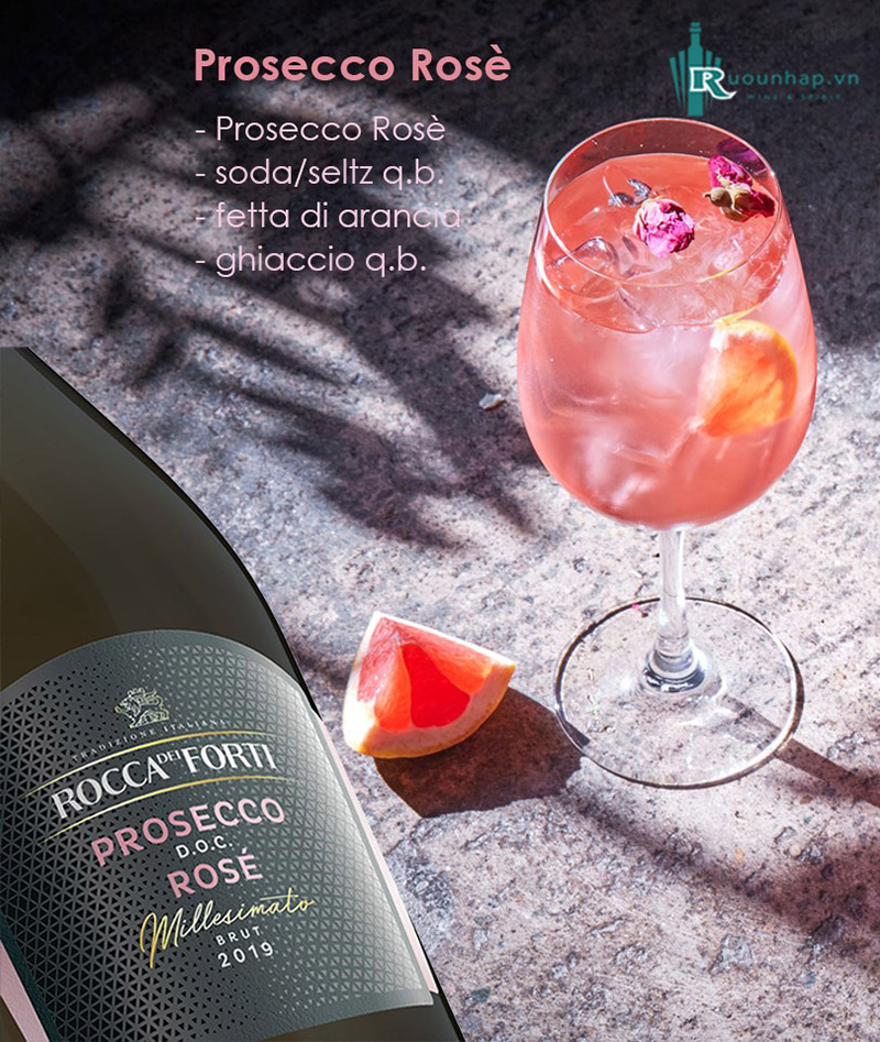 Rượu Vang Rocca Dei Forti Prosecco Rose