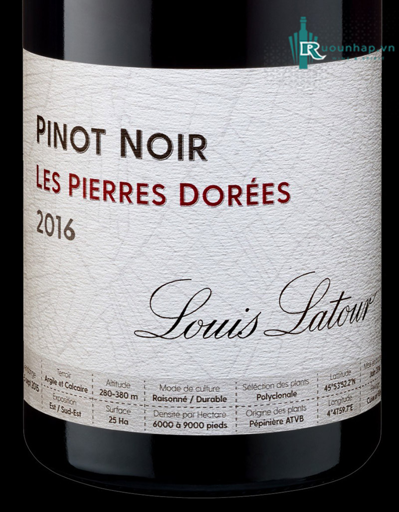 Rượu Vang Louis Latour Pinot Noir Les Pierres Dorées