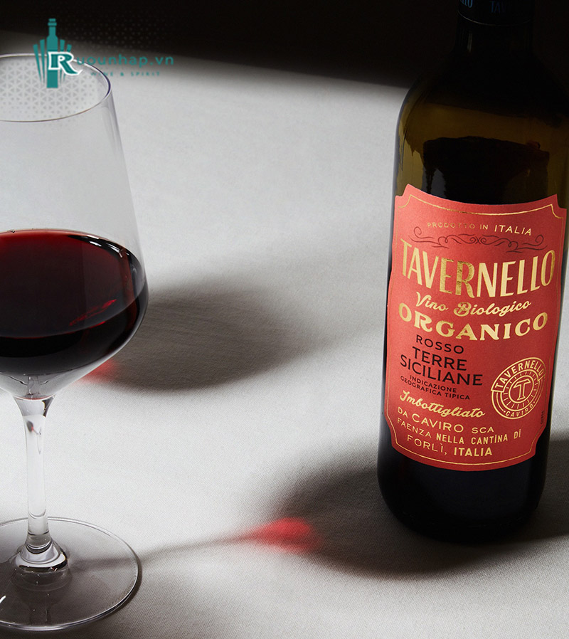 Rượu Vang Tavernello Organico Rosso Terre Siciliane