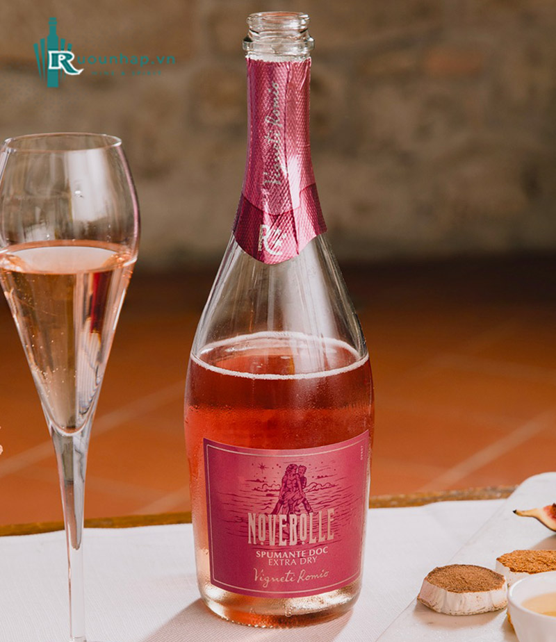 Rượu Vang Vigneti Romio Novebolle Romagna Spumante Rosato Extra Dry