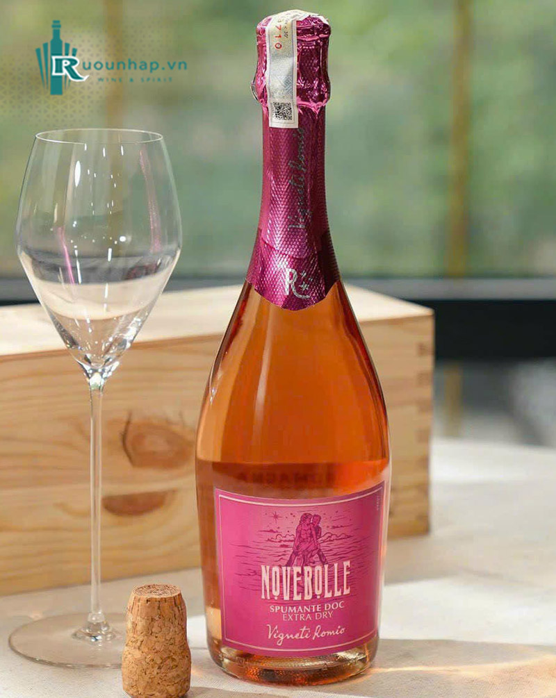 Rượu Vang Vigneti Romio Novebolle Romagna Spumante Rosato Extra Dry