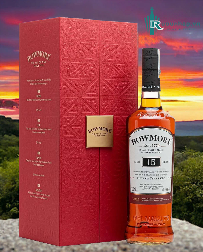 Rượu Bowmore 15 Hộp Quà 2025