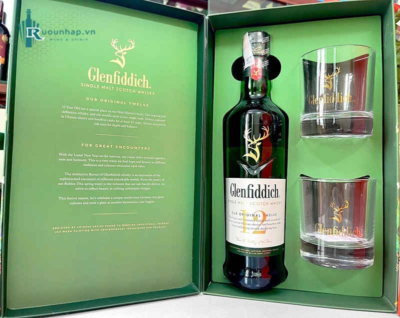 Rượu Glenfiddich 12 Hộp Quà 2025