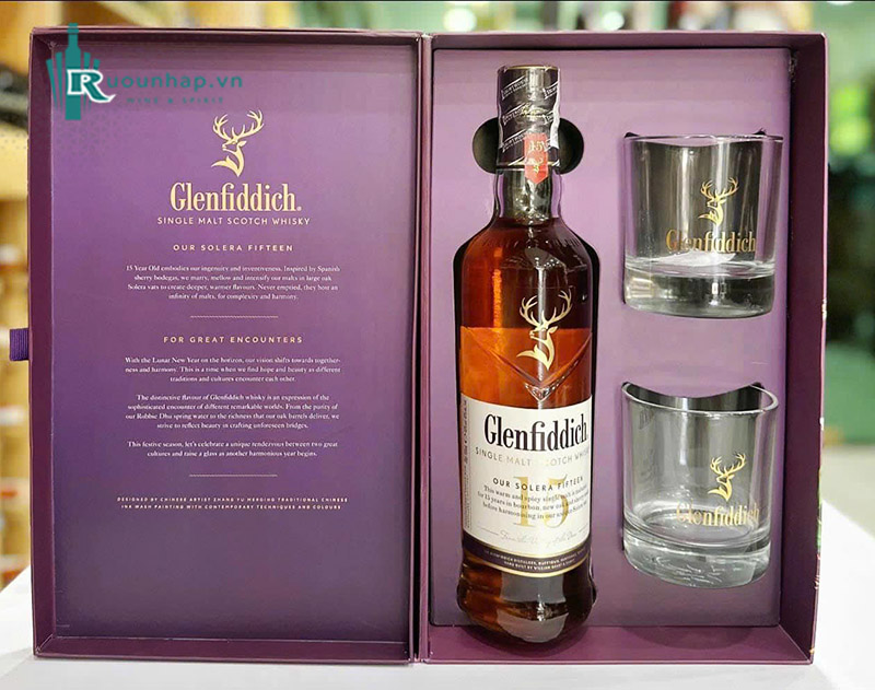 Rượu Glenfiddich 15 Hộp Quà 2025