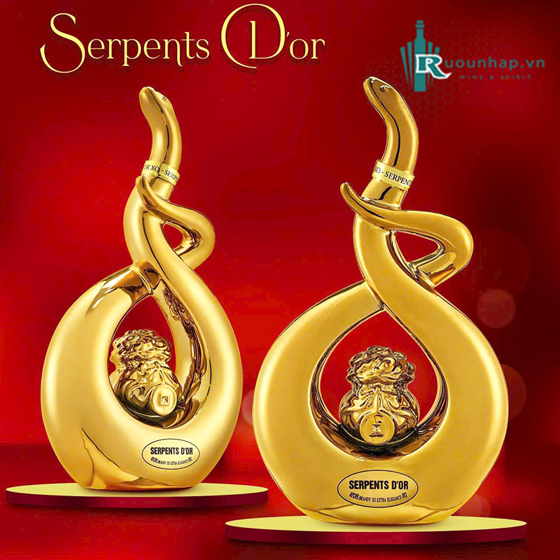 Rượu Linh Vật Rắn Serpents D'Or Brandy XO Extra