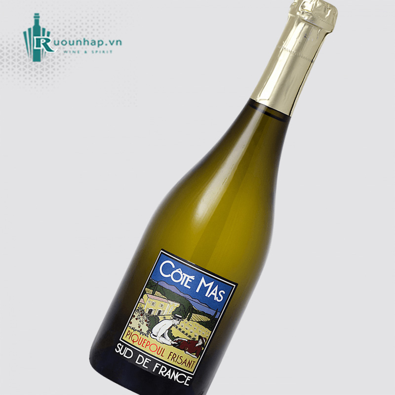 Rượu Vang Cote Mas Frisante Blanc De Blanc Piquepoul Chardonnay