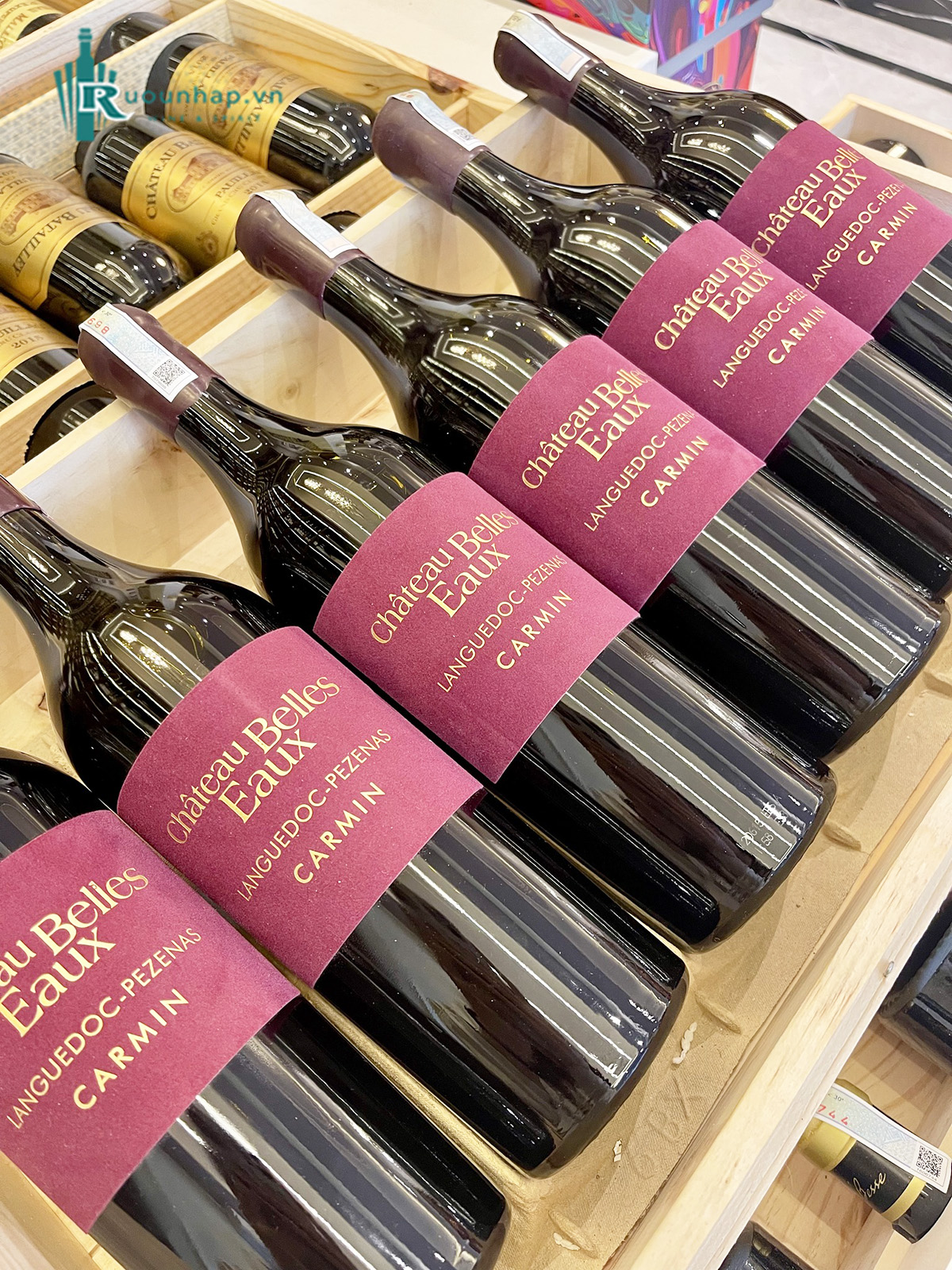 Rượu Vang Chateau Belles Eaux Languedoc Pezenas Carmin