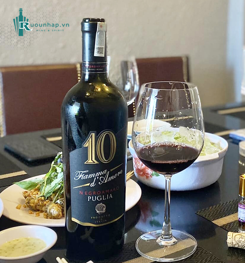 Rượu Vang 10 Fiamma D'Amore Negroamaro