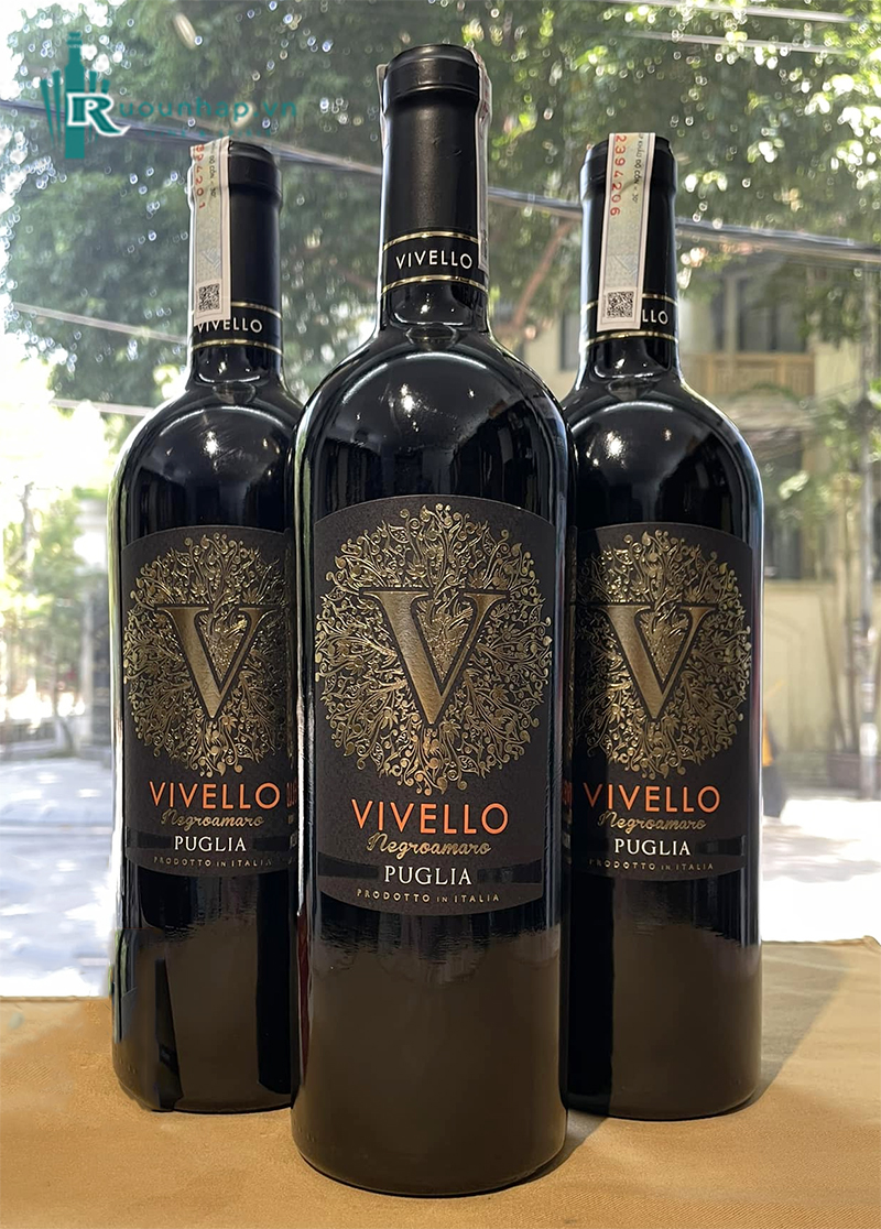 Rượu Vang Vivello Negroamaro Puglia