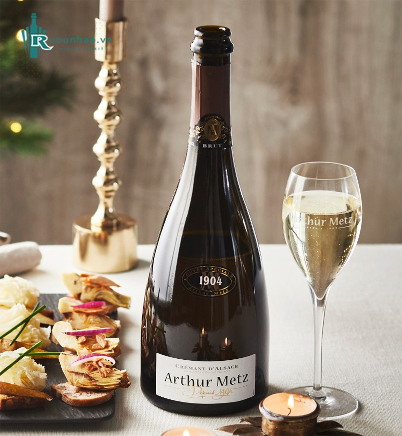 Rượu Vang Arthur Metz Cremant D'Alsace Brut Depuis 1904