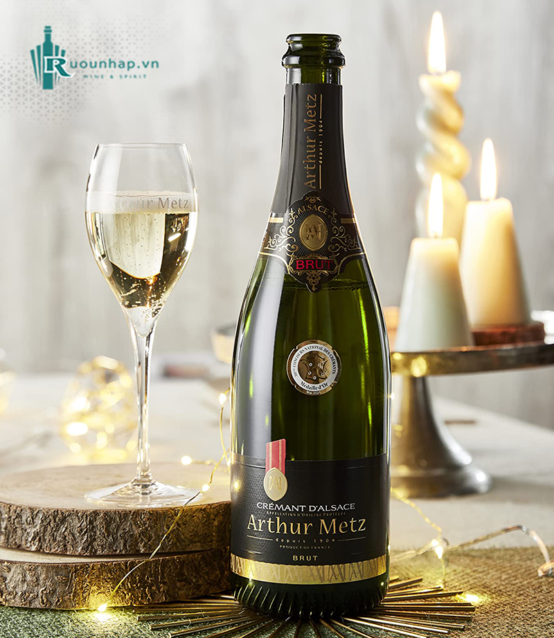 Rượu Vang Arthur Metz Cremant D'Alsace Brut Medaille