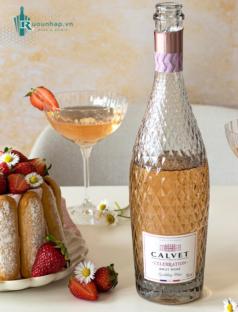 Rượu Vang Calvet Celebration Sparkling Rose