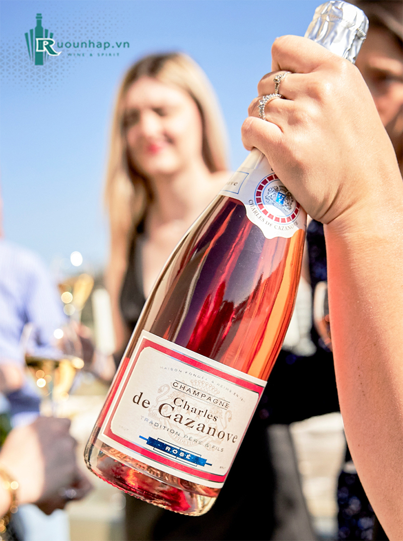 Rượu Vang Champagne Charles de Cazanove Brut Rose