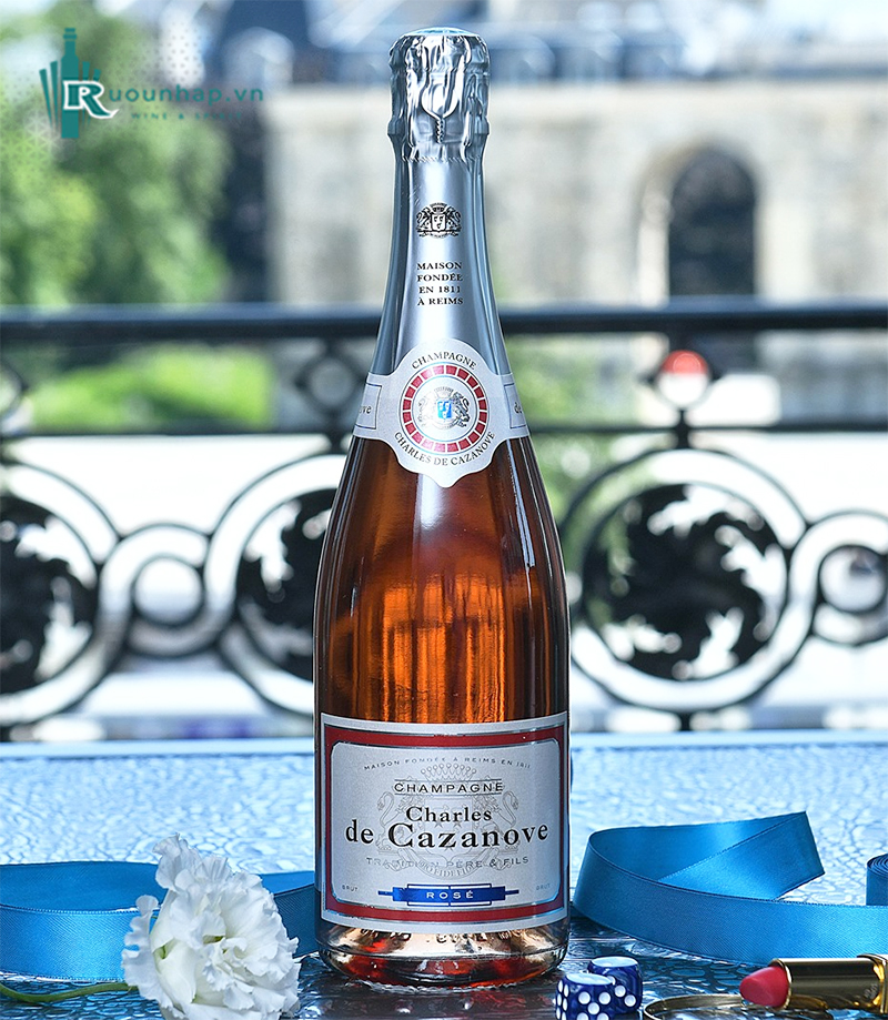 Rượu Vang Champagne Charles de Cazanove Brut Rose