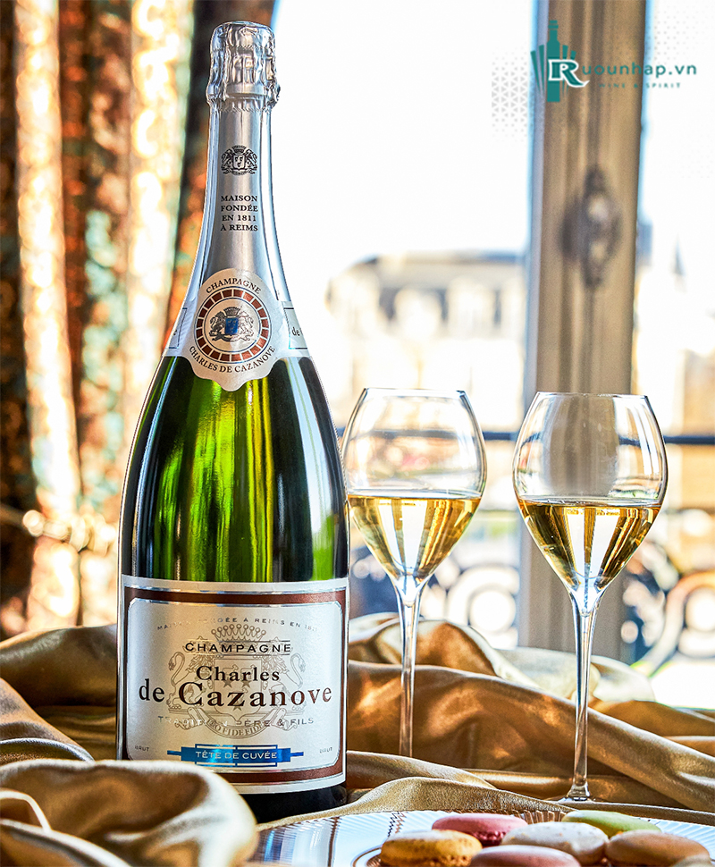 Rượu Vang Champagne Charles de Cazanove Brut Tete de Cuvee