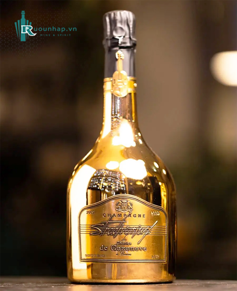 Rượu Champagne Charles de Cazanove Stradivarius Gold Brut Millésimé