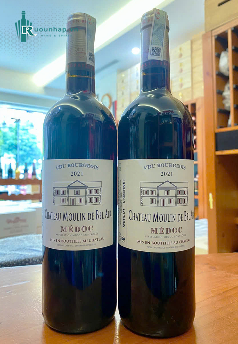 Rượu Vang Chateau Moulin De Bel air Medoc 6 Rượu Vang Chateau Moulin De Bel air Medoc