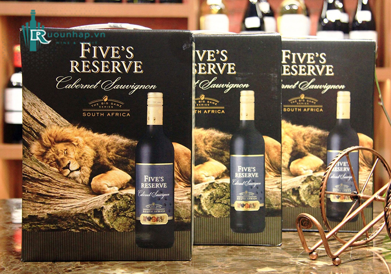 Rượu Vang Bịch Fives Reserve Cabernet Sauvignon 3L 6 Rượu Vang Fives Reserve Cabernet Sauvignon 3L