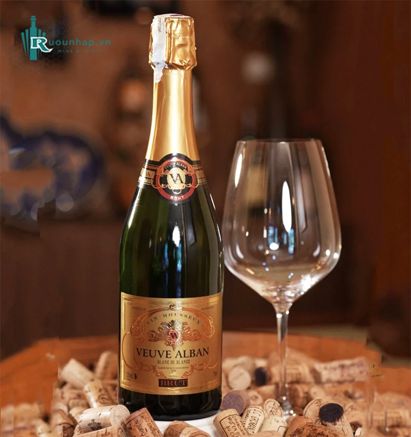 Rượu Vang Mousseux Veuve Alban Brut