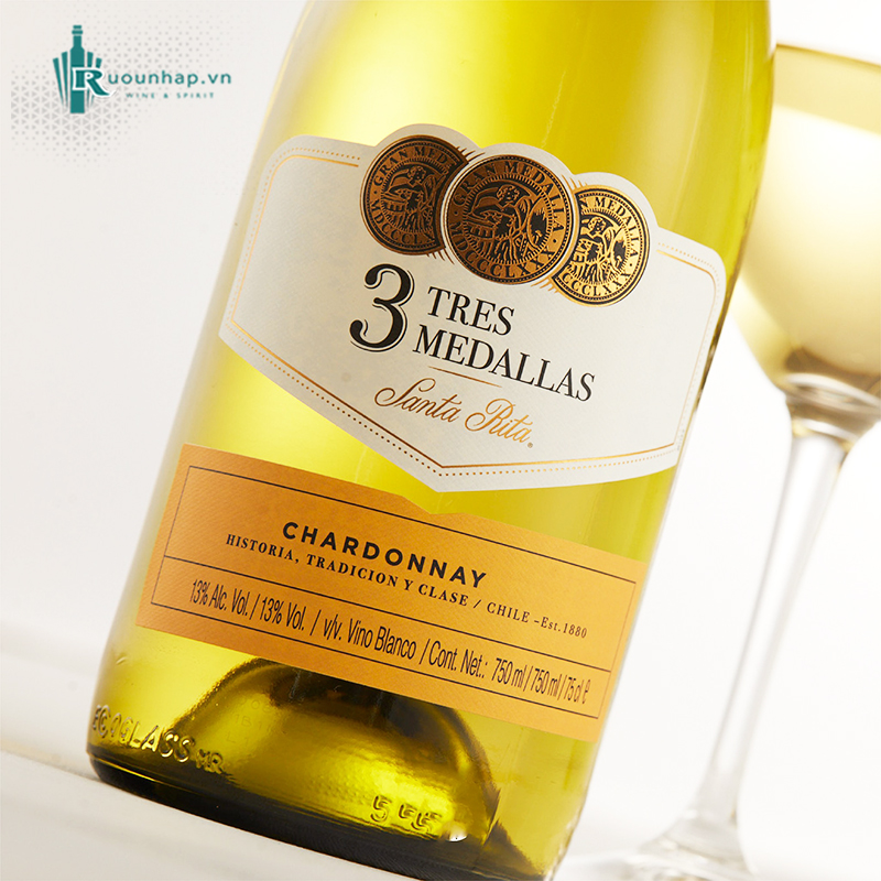 Rượu Vang Santa Rita 3 Tres Medallas Chardonnay