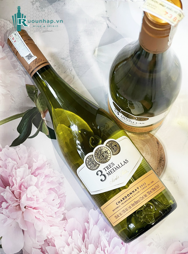 Rượu Vang Santa Rita 3 Tres Medallas Chardonnay