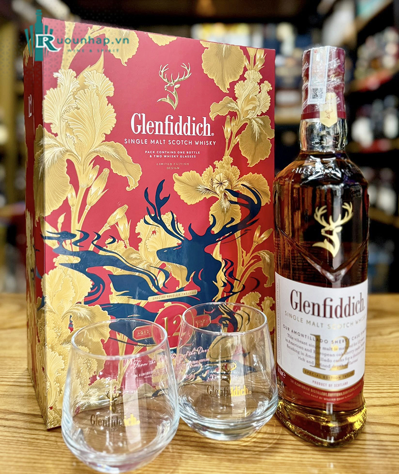 Rượu Glenfiddich 12 Năm Sherry Cask Hộp Quà Tết 2026 4 Rượu Glenfiddich 12 Năm Sherry Cask Hộp Quà Tết 2026