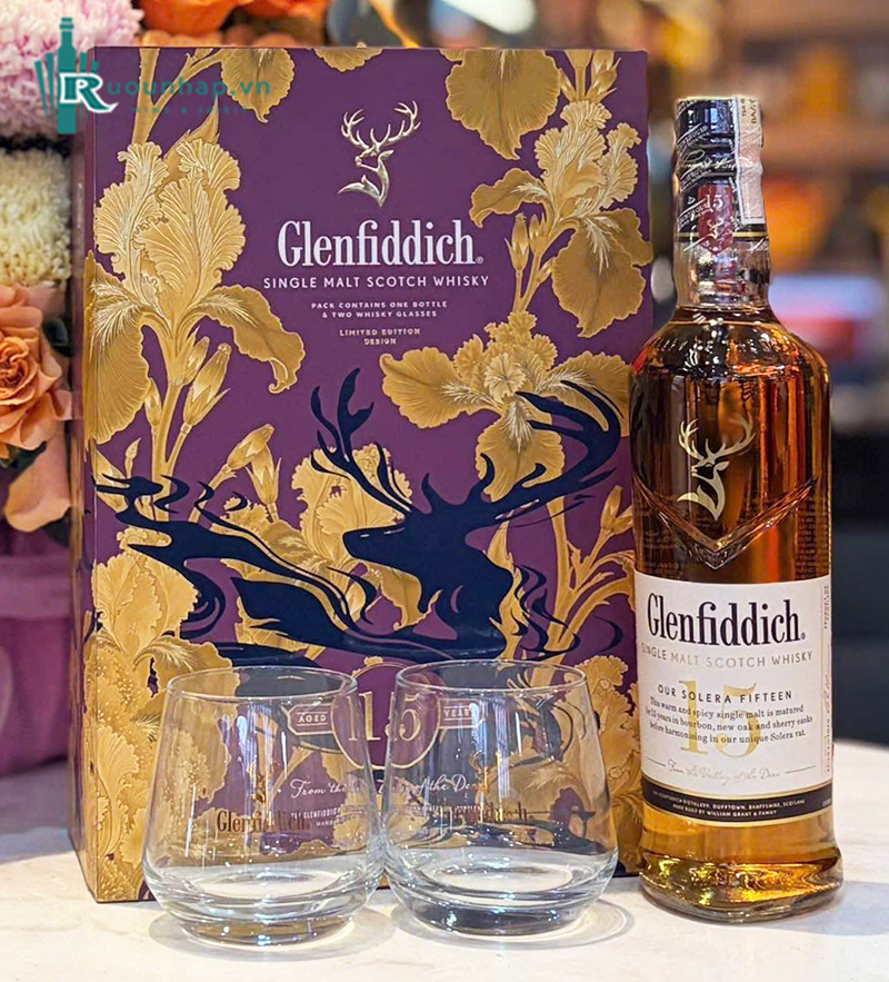 Rượu Glenfiddich 15 Năm Hộp Quà Tết 2026 4 Rượu Glenfiddich 15 Năm Hộp Quà Tết 2026