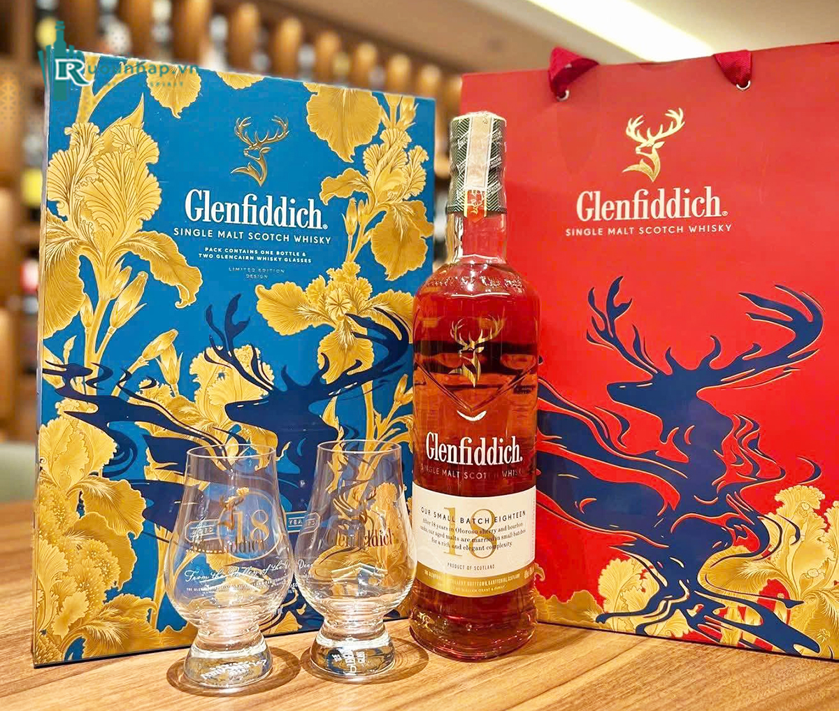 Rượu Glenfiddich 18 Năm Hộp Quà Tết 2026 5 Rượu Glenfiddich 18 Năm Hộp Quà Tết 2026