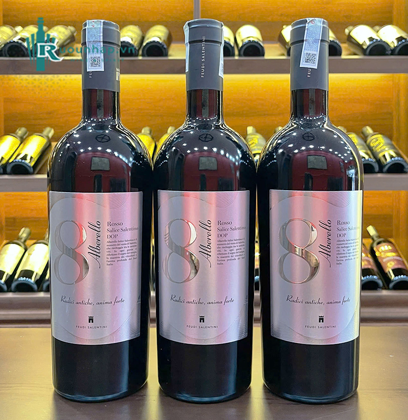 Rượu Vang Alberello 8 Rosso Salice Salentino DOP 5 Rượu Vang Alberello 8 Rosso Salice Salentino DOP