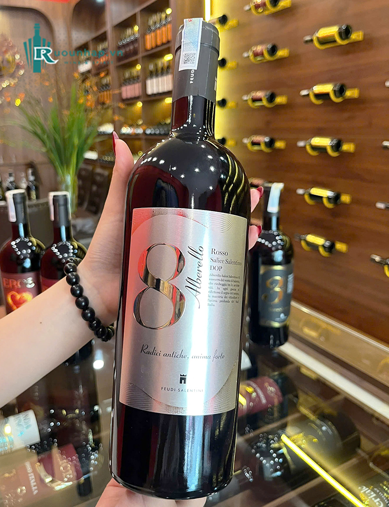 Rượu Vang Alberello 8 Rosso Salice Salentino DOP 4 Rượu Vang Alberello 8 Rosso Salice Salentino DOP