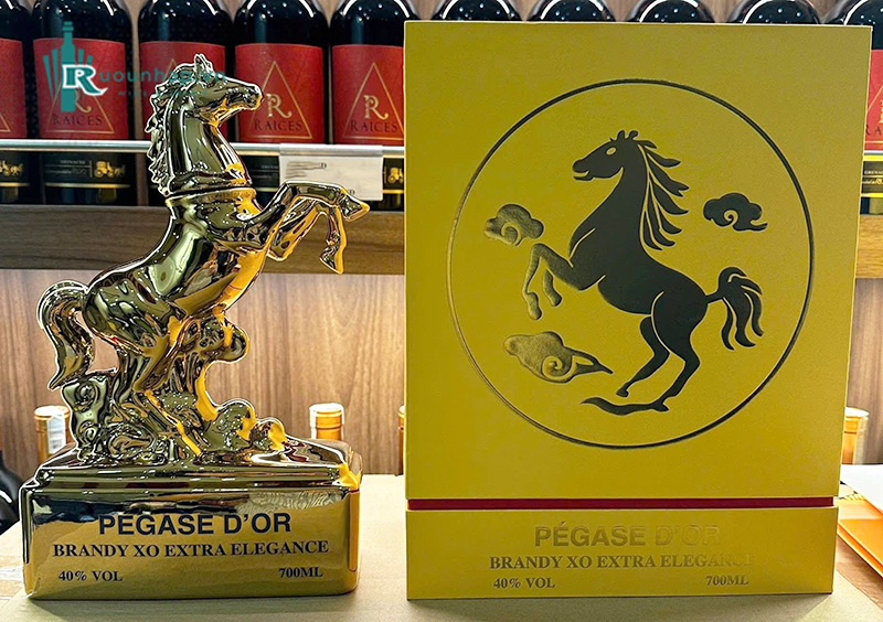 Rượu Ngựa Vàng PÉGASE D'OR Brandy XO 6 Rượu Ngựa Vàng PÉGASE D'OR Brandy XO