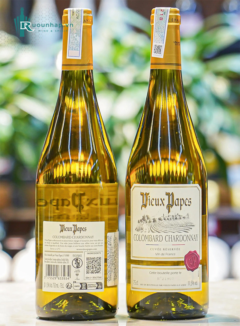 Rượu Vang Vieux Papes Cuvée Réservée Colombard Chardonnay 6 Rượu Vang Vieux Papes Cuvée Réservée Colombard Chardonnay