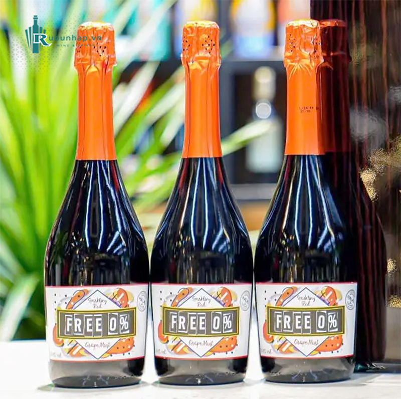 Rượu Vang Free 0% Red Sparkling 6 Rượu Vang Free 0% Red Sparkling