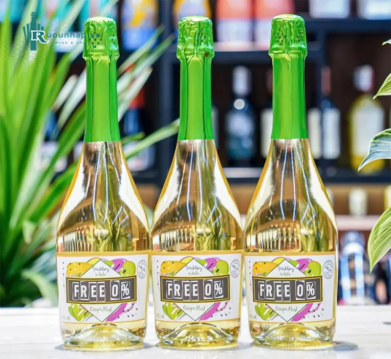 Rượu Vang Free 0% White Sparkling 5 Rượu Vang Free 0% White Sparkling