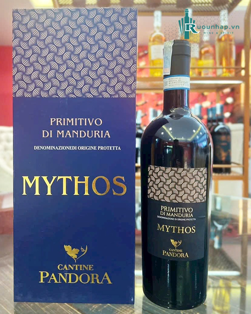 Rượu Vang Cantine Pandora Mythos Primitivo DOP 5 Rượu Vang Cantine Pandora Mythos Primitivo DOP