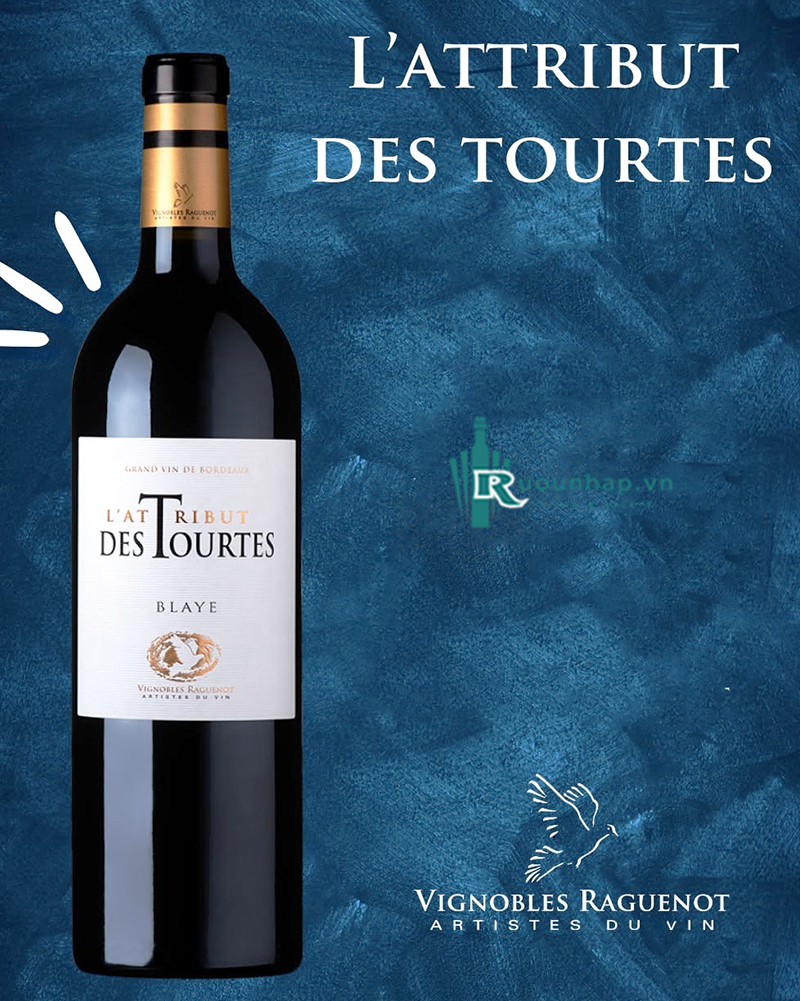 Rượu Vang Chateau Des Tourtes L'Attribut Des Tourtes 5 Rượu Vang Chateau Des Tourtes L'Attribut Des Tourtes