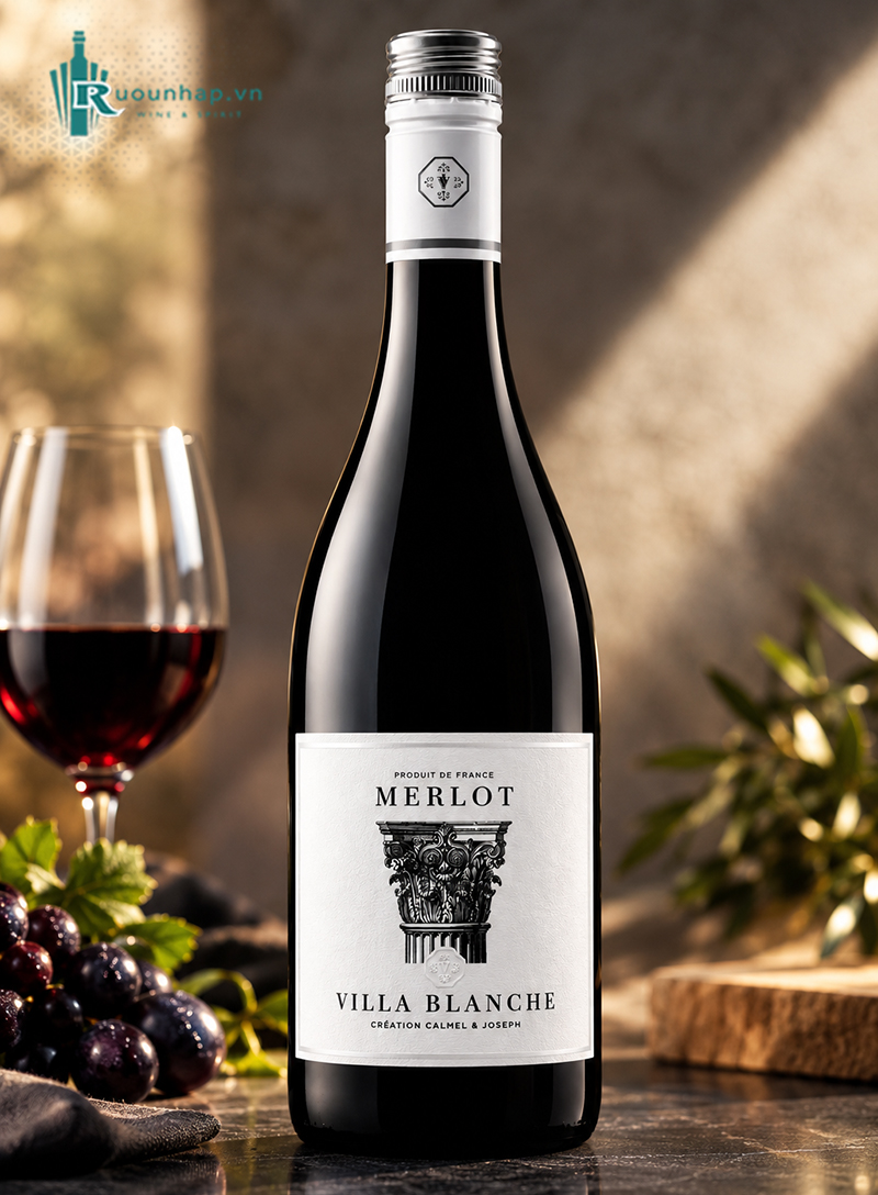 Rượu Vang Villa Blanche Merlot Calmel & Joseph 5 Rượu Vang Villa Blanche Merlot Calmel & Joseph