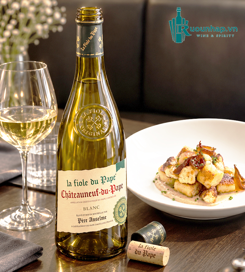 Rượu Vang La Fiole Du Pape Châteauneuf-Du-Pape Blanc Père Anselme 6 Rượu Vang La Fiole Du Pape Châteauneuf-Du-Pape Blanc Père Anselme
